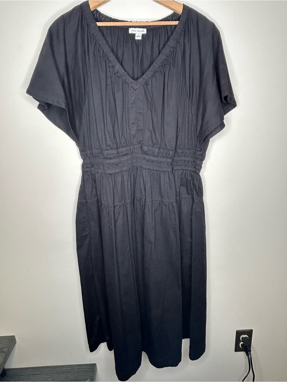 Free Assembly 100% Cotton Black Perfect Dress Size L Romantic